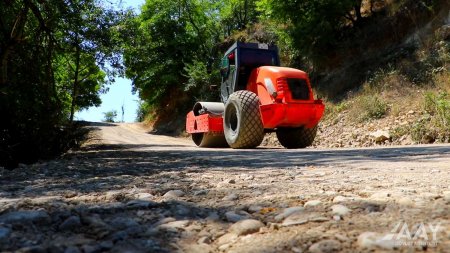 İsmayıllıda Zərgəran avtomobil yolu təmir edilir VİDEO/FOTO