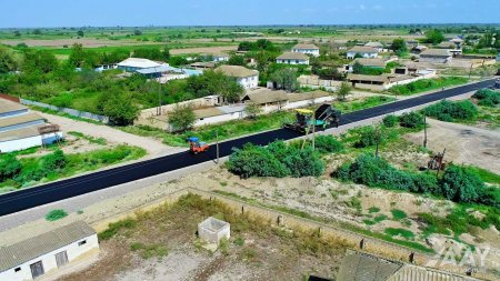 Neftçalada 42 km uzunluğunda avtomobil yolları yenidən qurulur  VİDEO/FOTO