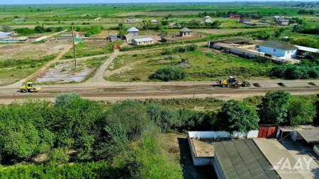 Neftçalada 42 km uzunluğunda avtomobil yolları yenidən qurulur  VİDEO/FOTO