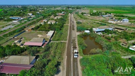 Neftçalada 42 km uzunluğunda avtomobil yolları yenidən qurulur  VİDEO/FOTO