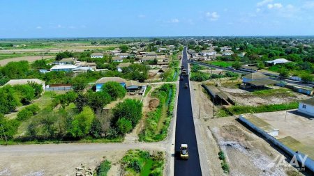 Neftçalada 42 km uzunluğunda avtomobil yolları yenidən qurulur  VİDEO/FOTO