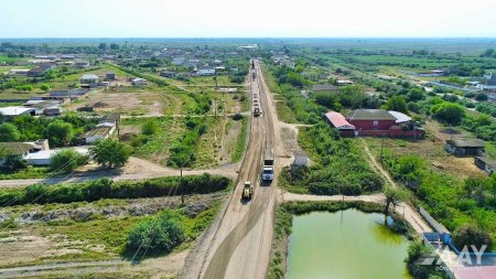 Neftçalada 42 km uzunluğunda avtomobil yolları yenidən qurulur  VİDEO/FOTO