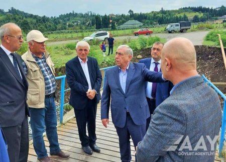 Saleh Məmmədov Astarada sel sularının zərər vurduğu yol və körpülərə baxış keçirib  FOTO