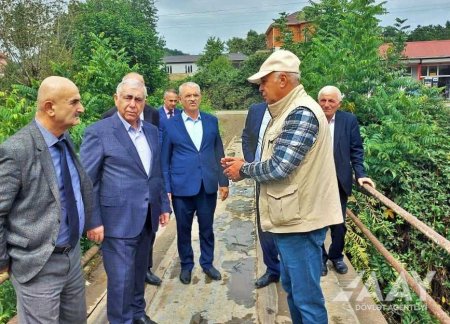 Saleh Məmmədov Astarada sel sularının zərər vurduğu yol və körpülərə baxış keçirib  FOTO