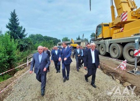 Saleh Məmmədov Astarada sel sularının zərər vurduğu yol və körpülərə baxış keçirib  FOTO