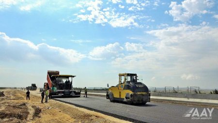M-1 magistral avtomobil yolunun bir hissəsində aparılan yenidənqurma işləri yekunlaşır VİDEO/FOTO