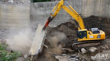 Qudyalçay üzərində yeni körpünün inşasına start verilib VİDEO/FOTO