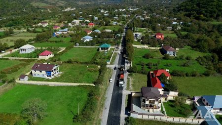 Qax rayonu Aşağı Malax-Qaşqaçay-Armudlu yolunun yenidən qurulması yekunlaşmaq üzrədir VİDEO/FOTO