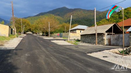 Qax rayonu Aşağı Malax-Qaşqaçay-Armudlu yolunun yenidən qurulması yekunlaşmaq üzrədir VİDEO/FOTO