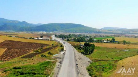 Muğanlı-İsmayıllı-Qəbələ avtomobil yolunun yenidən qurulması davam edir VİDEO/FOTO